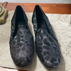 Vaneli Black Patterned Loafers